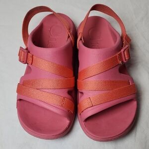 Chaco Youth Pink and Orange Sandals Size 6
